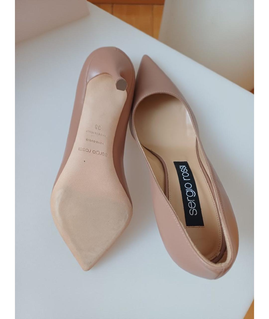 SERGIO ROSSI Коричневые кожаные туфли, фото 9