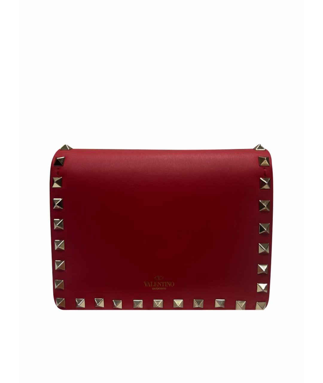 VALENTINO Красная кожаная сумка через плечо, фото 1