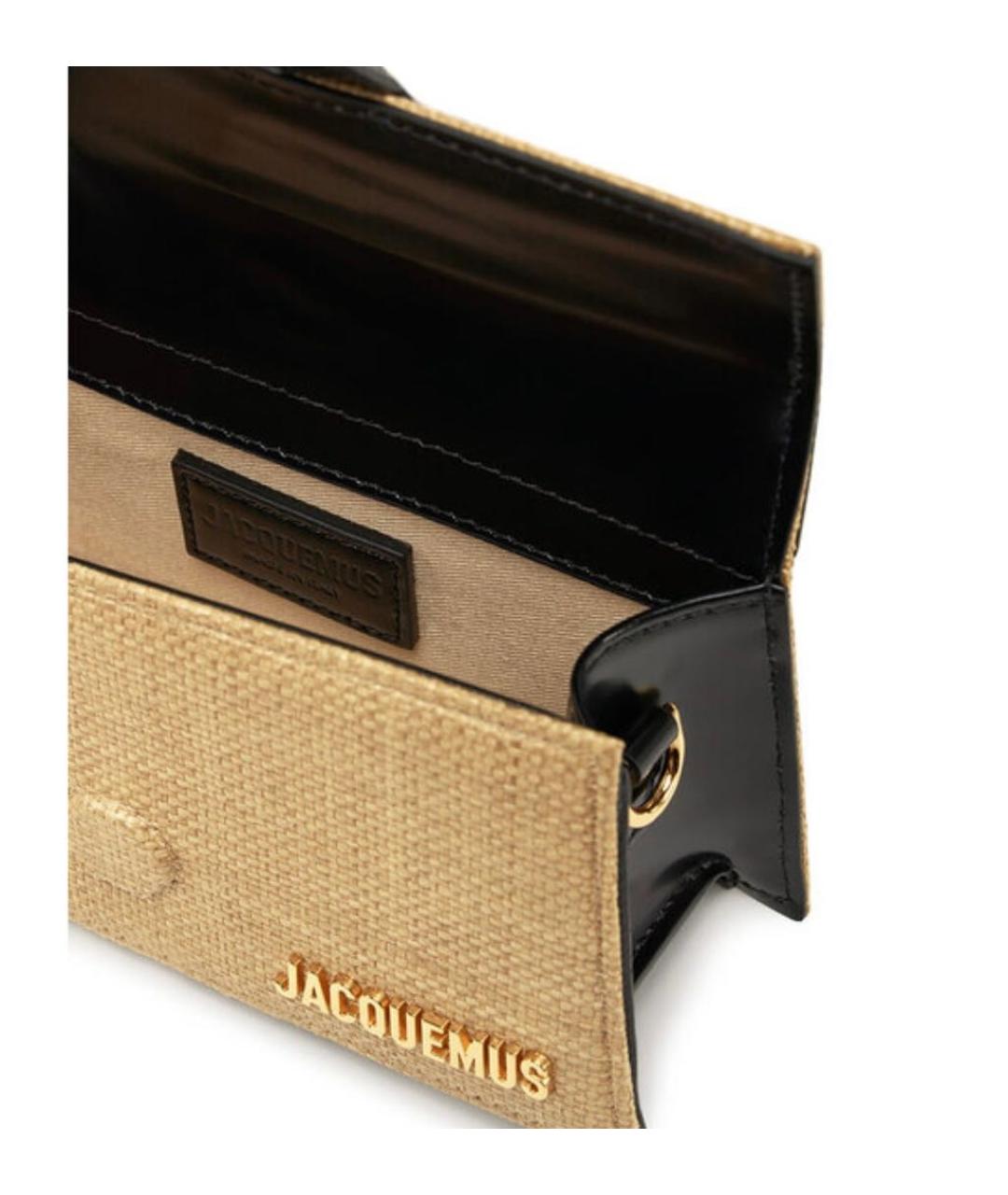 JACQUEMUS Черная сумка через плечо из искусственной кожи, фото 4
