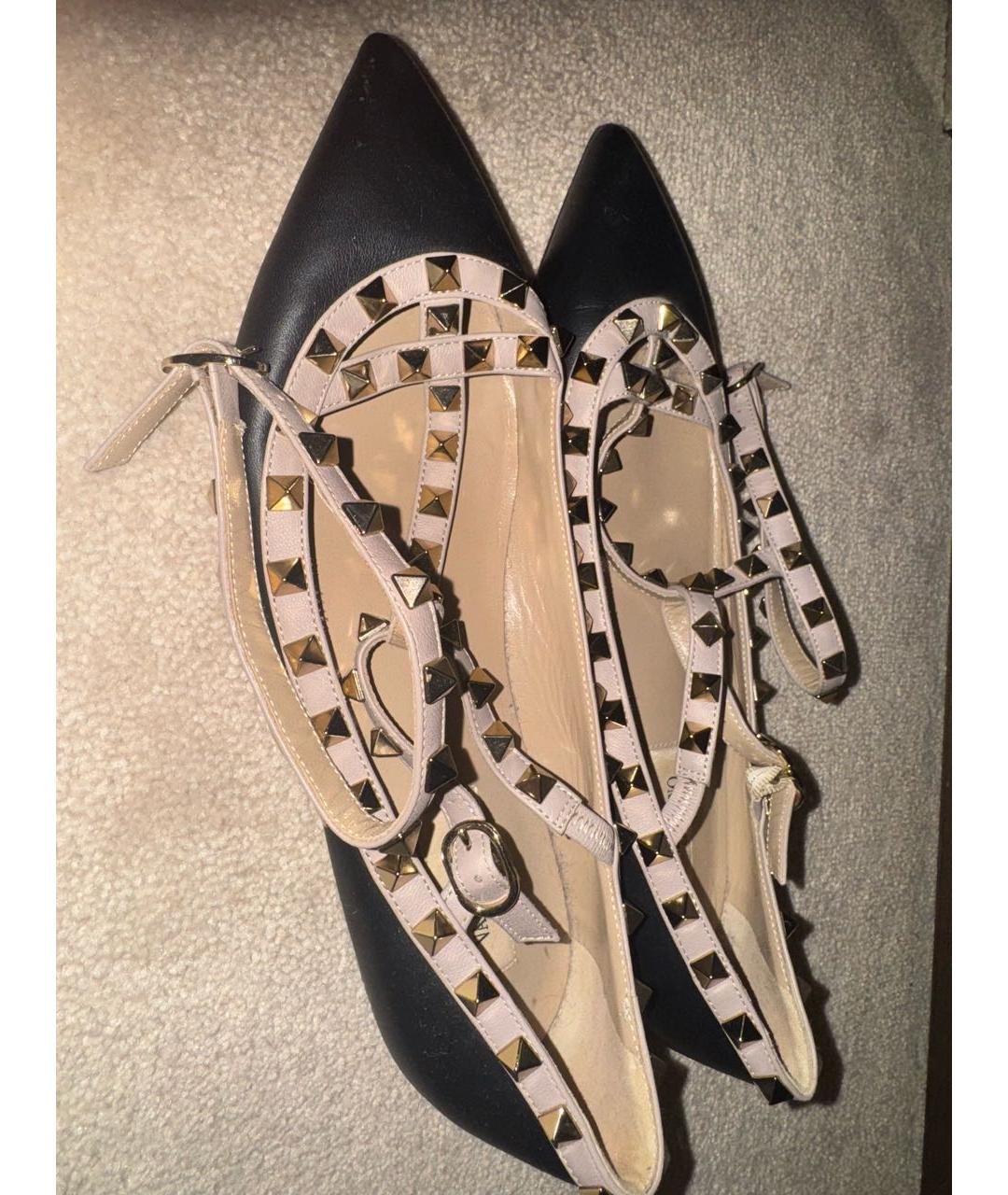 VALENTINO Черные кожаные балетки, фото 5