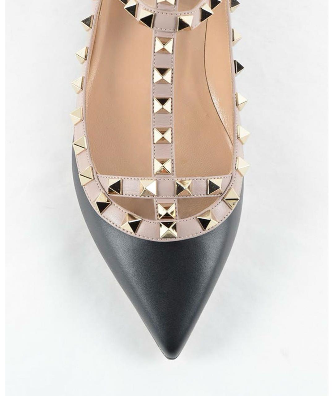 VALENTINO Черные кожаные балетки, фото 2