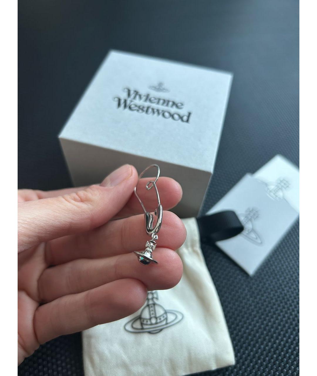 VIVIENNE WESTWOOD Серебряные латунные серьги, фото 6