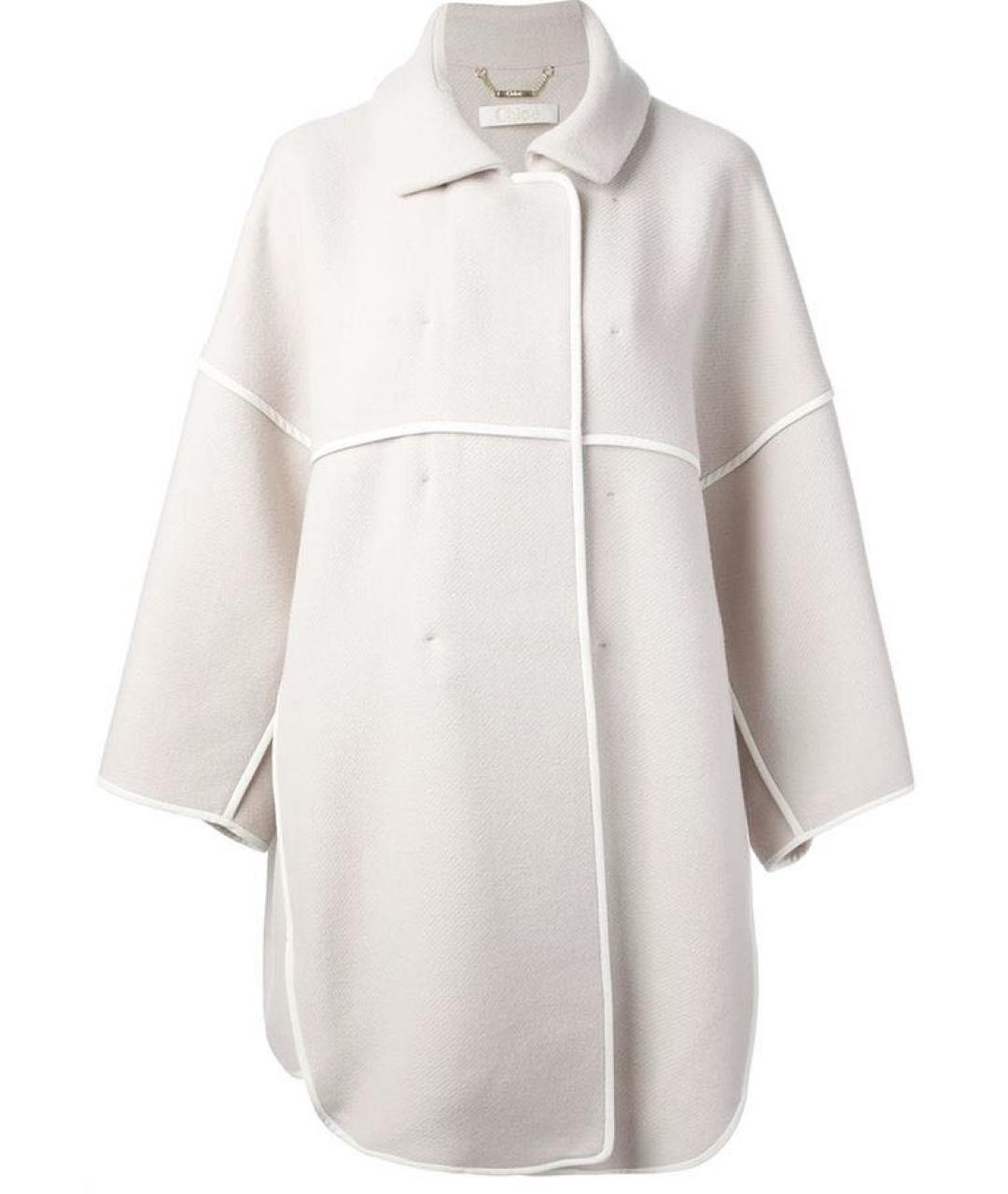 CHLOE Бежевое шерстяное пальто, фото 9