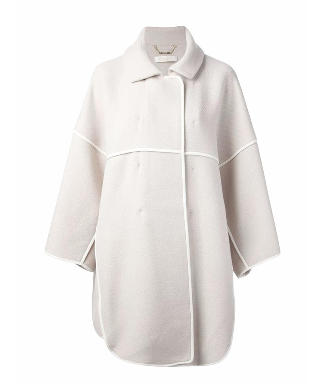 CHLOE Бежевое шерстяное пальто, фото 10