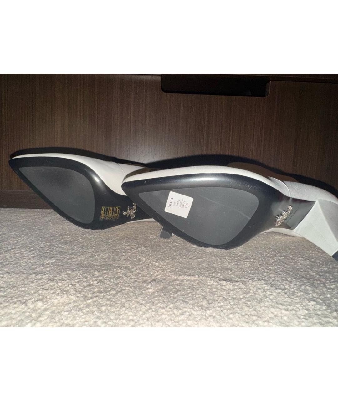 PRADA Белые кожаные ботильоны, фото 4