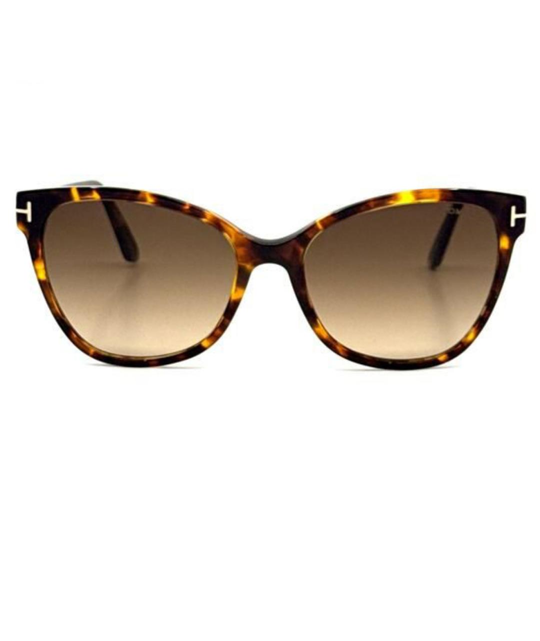 TOM FORD Коричневые пластиковые солнцезащитные очки, фото 10