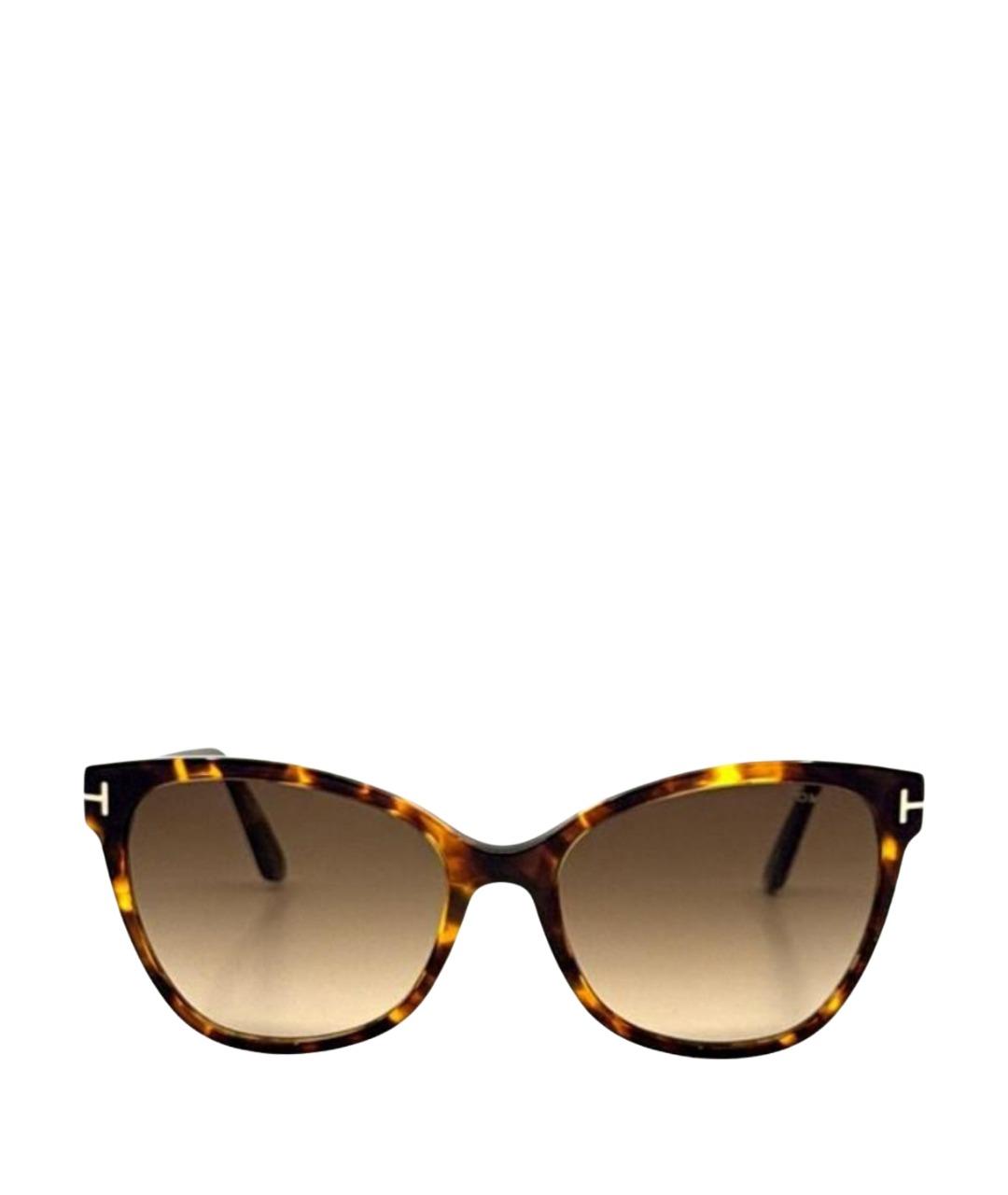 TOM FORD Коричневые пластиковые солнцезащитные очки, фото 1