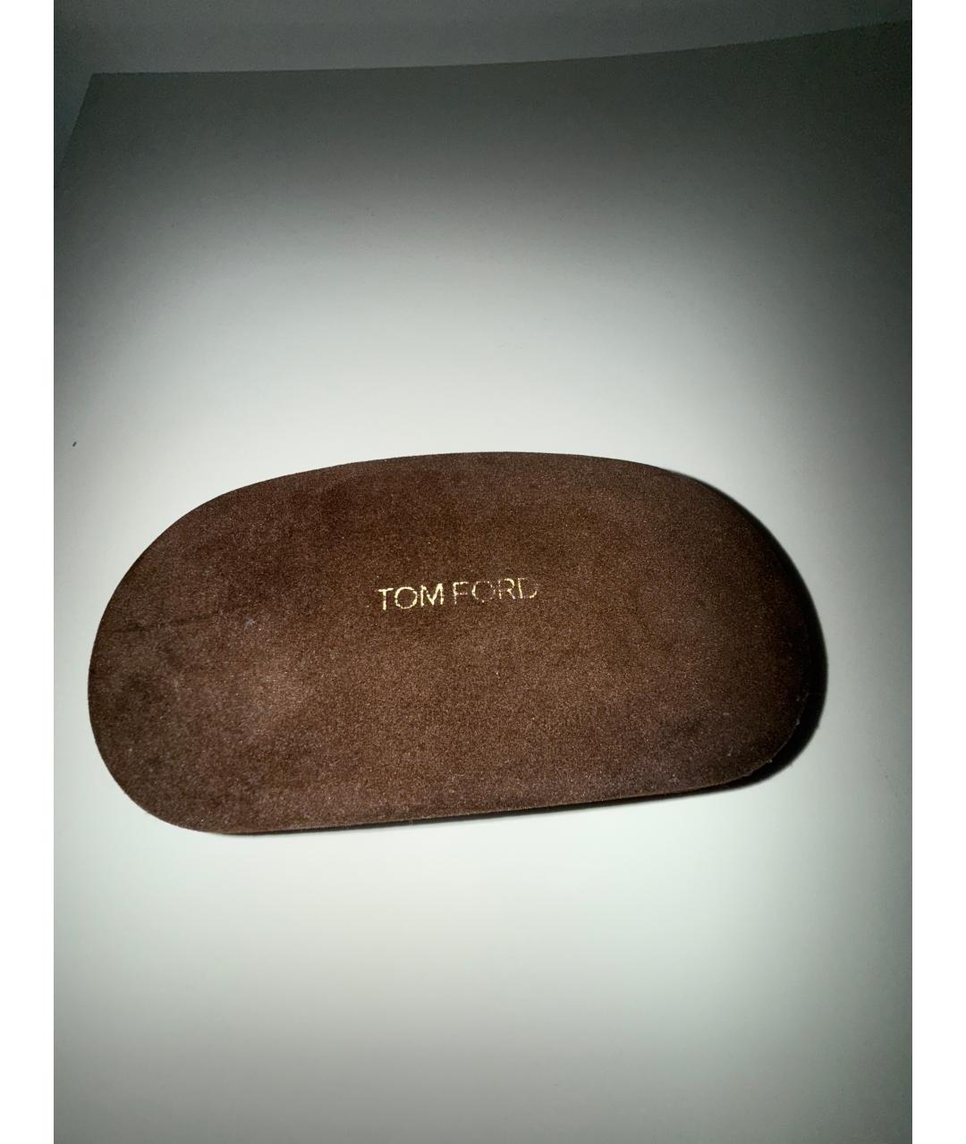 TOM FORD Коричневые пластиковые солнцезащитные очки, фото 9