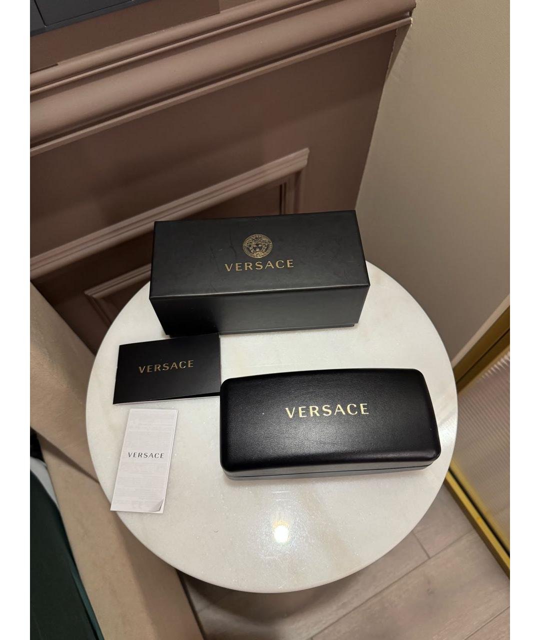 VERSACE Черные пластиковые солнцезащитные очки, фото 6