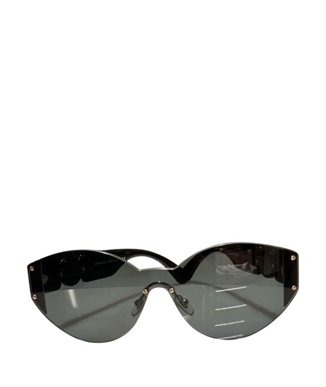 VERSACE Черные пластиковые солнцезащитные очки, фото 1