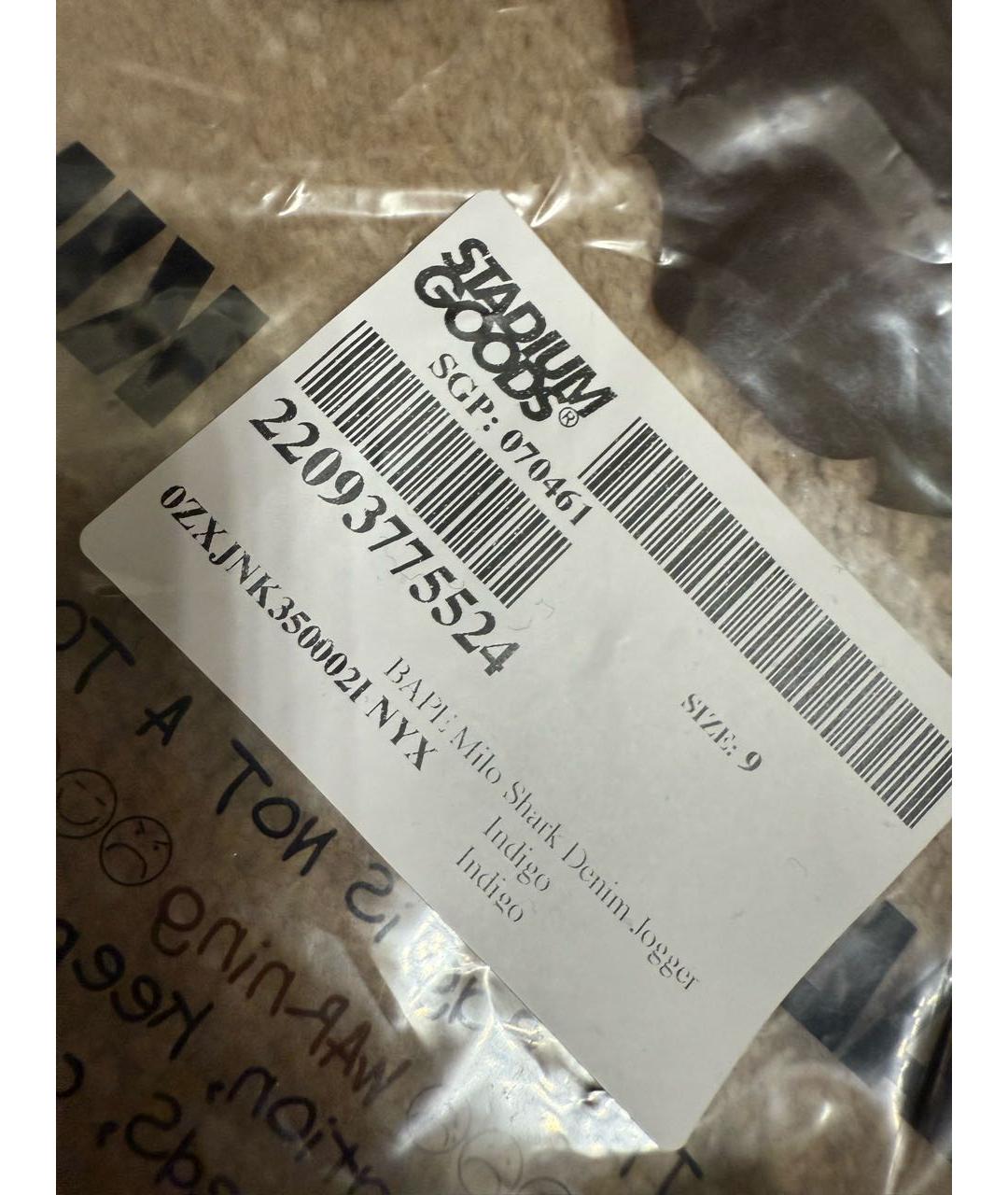 A BATHING APE Темно-синие хлопковые детские джинсы, фото 5