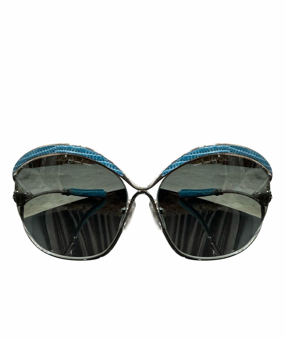 CHROME HEARTS Голубые металлические солнцезащитные очки, фото 1