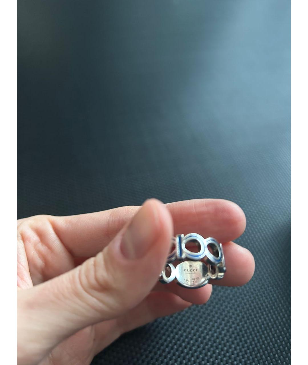 GUCCI Серебряное серебряное кольцо, фото 4
