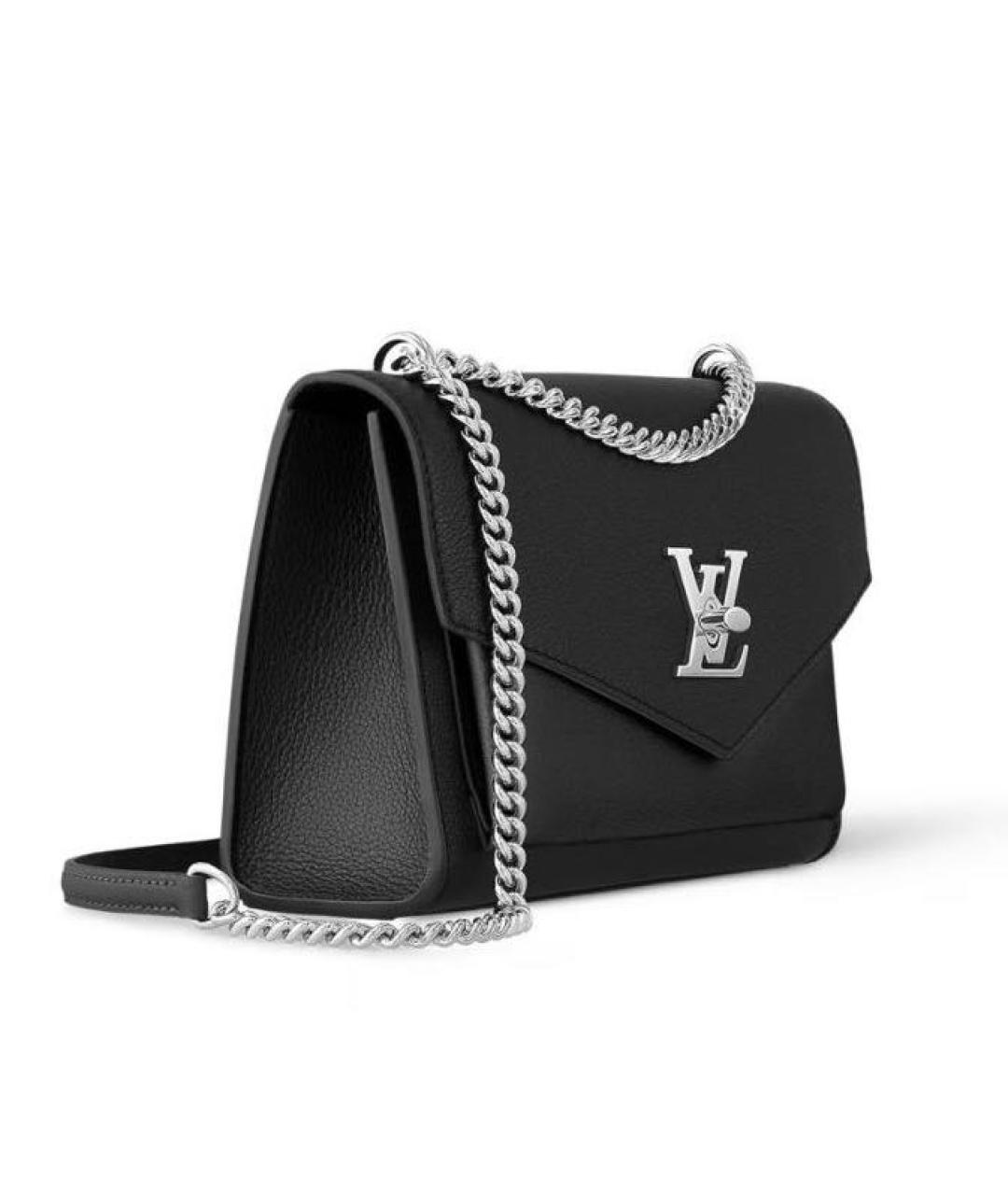 LOUIS VUITTON Черная кожаная сумка через плечо, фото 3