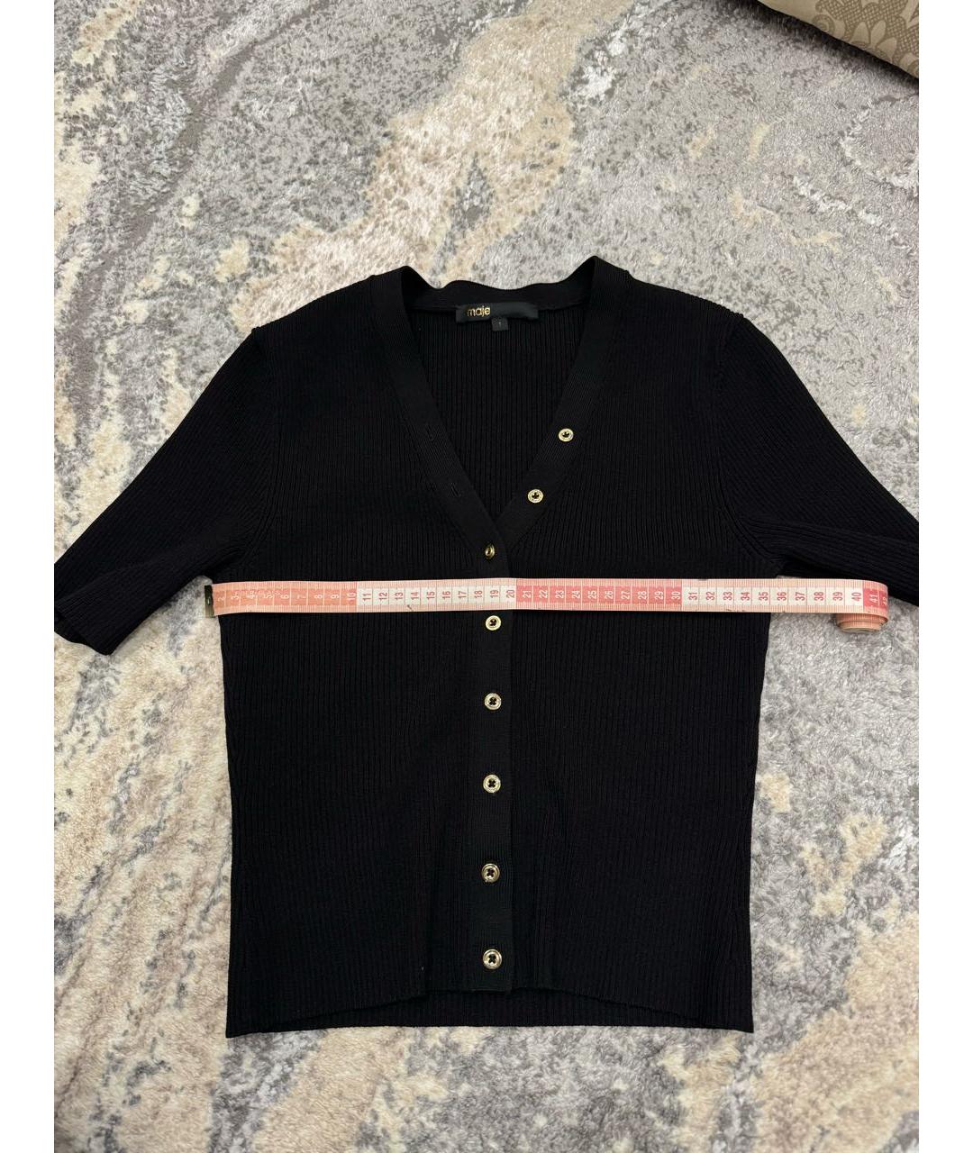 MAJE Черный вискозный кардиган, фото 3
