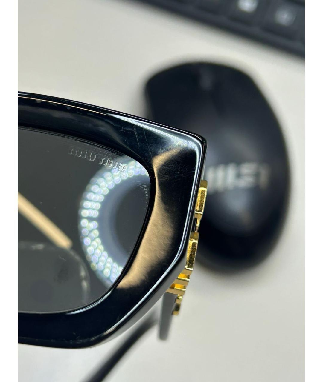 MIU MIU Черные пластиковые солнцезащитные очки, фото 7