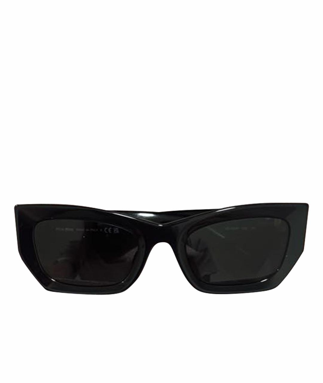 MIU MIU Черные пластиковые солнцезащитные очки, фото 1