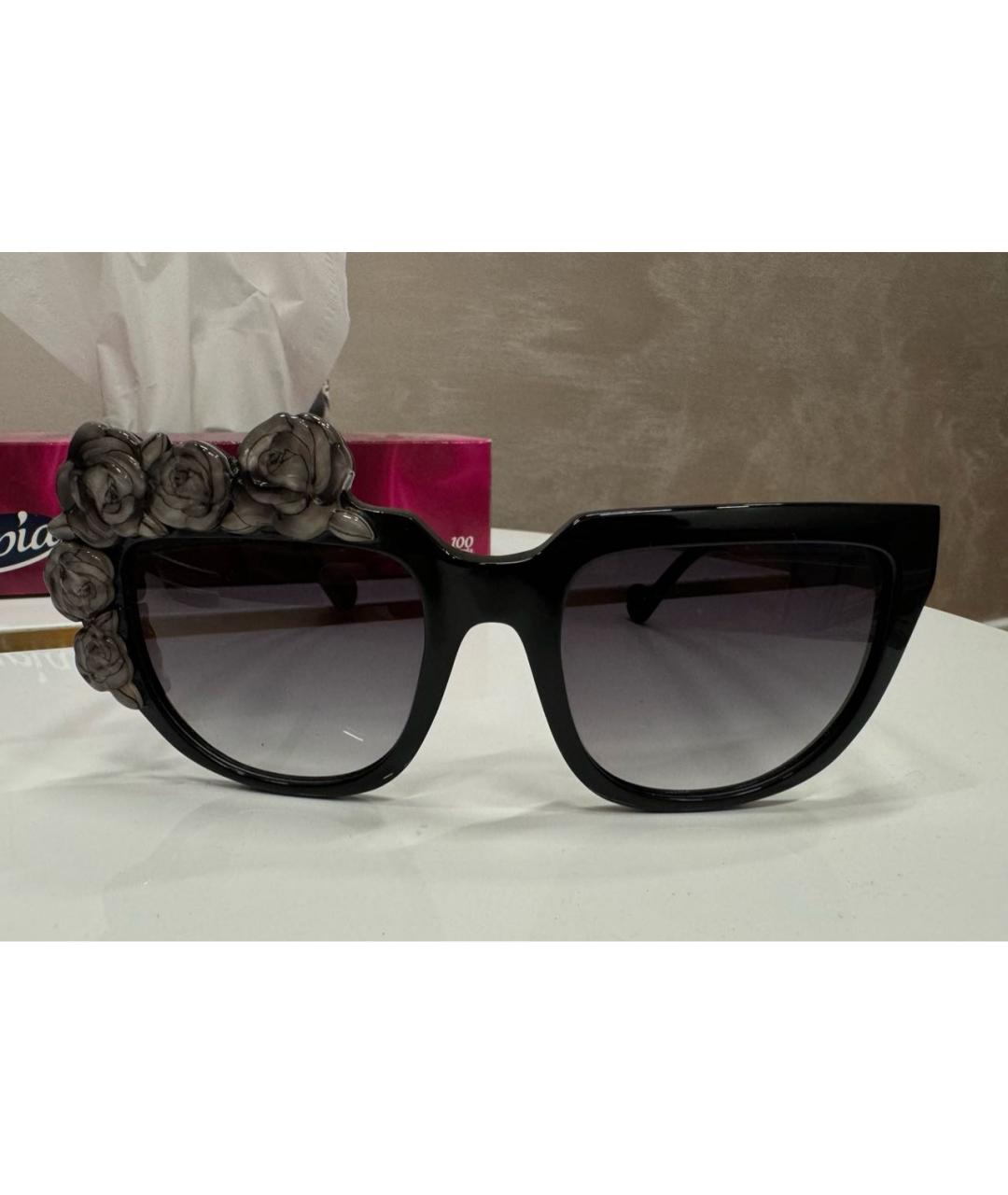 ANNA KARIN KARLSSON Черные пластиковые солнцезащитные очки, фото 6