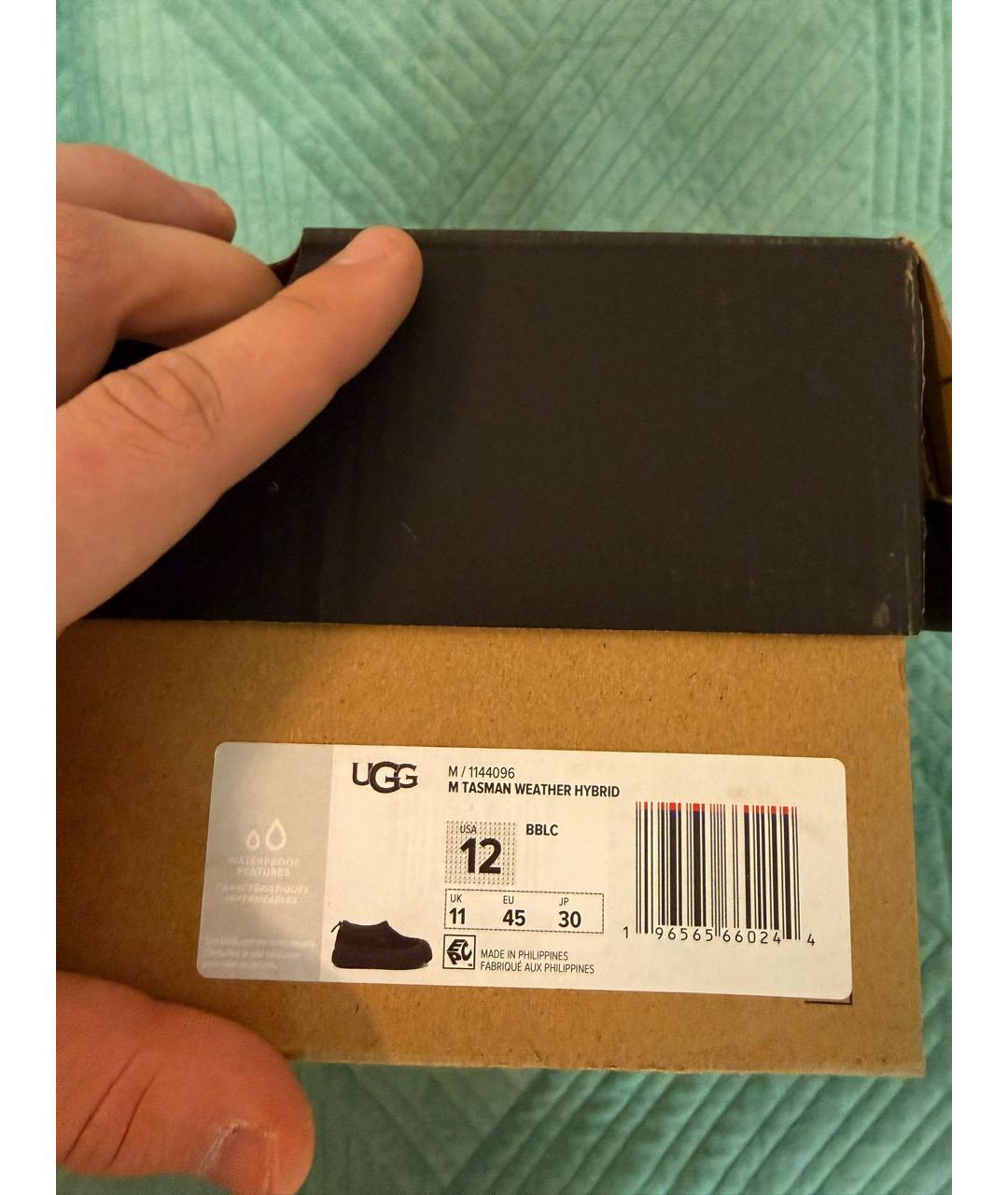 UGG AUSTRALIA Черные замшевые низкие ботинки, фото 5