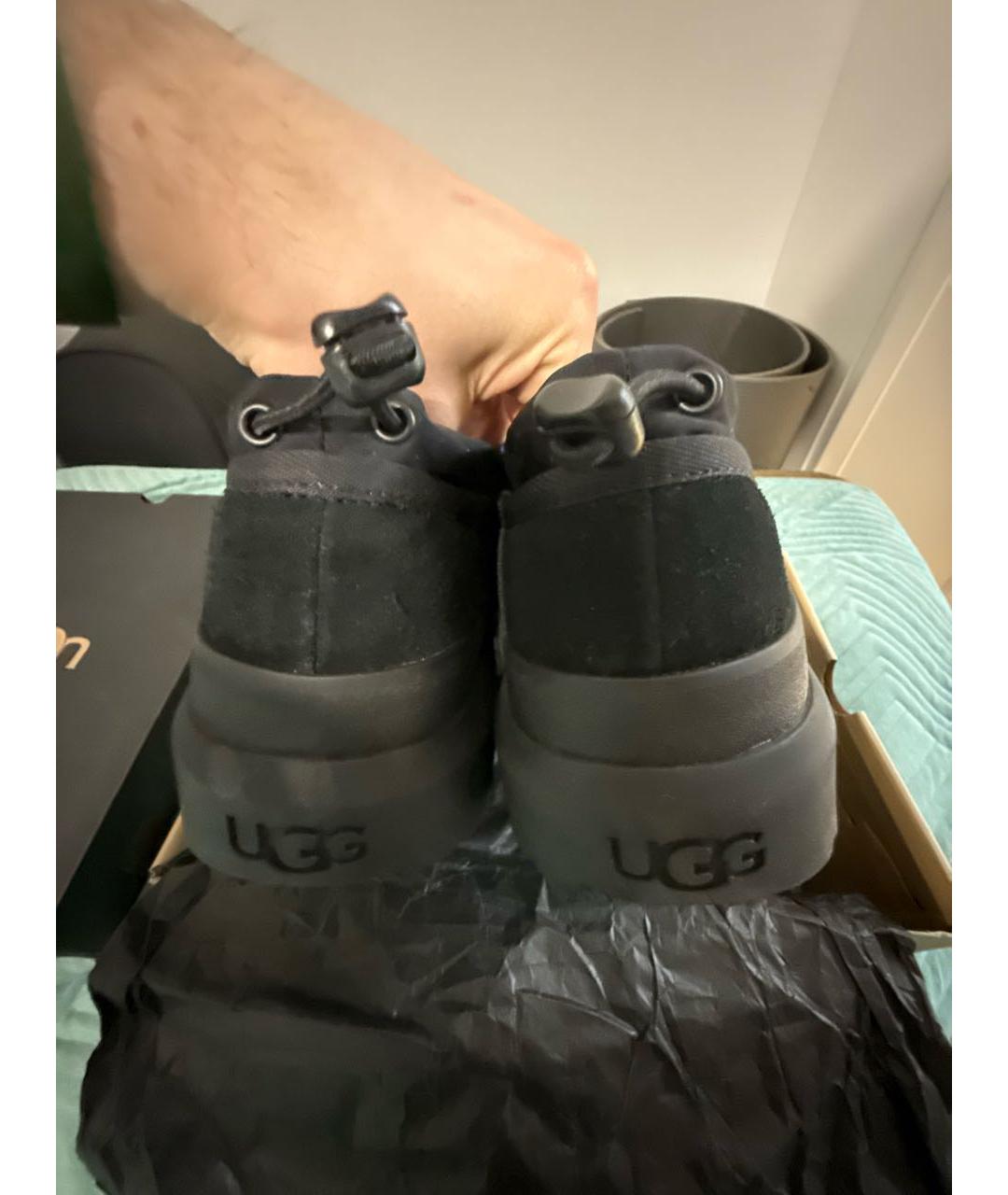 UGG AUSTRALIA Черные замшевые низкие ботинки, фото 4