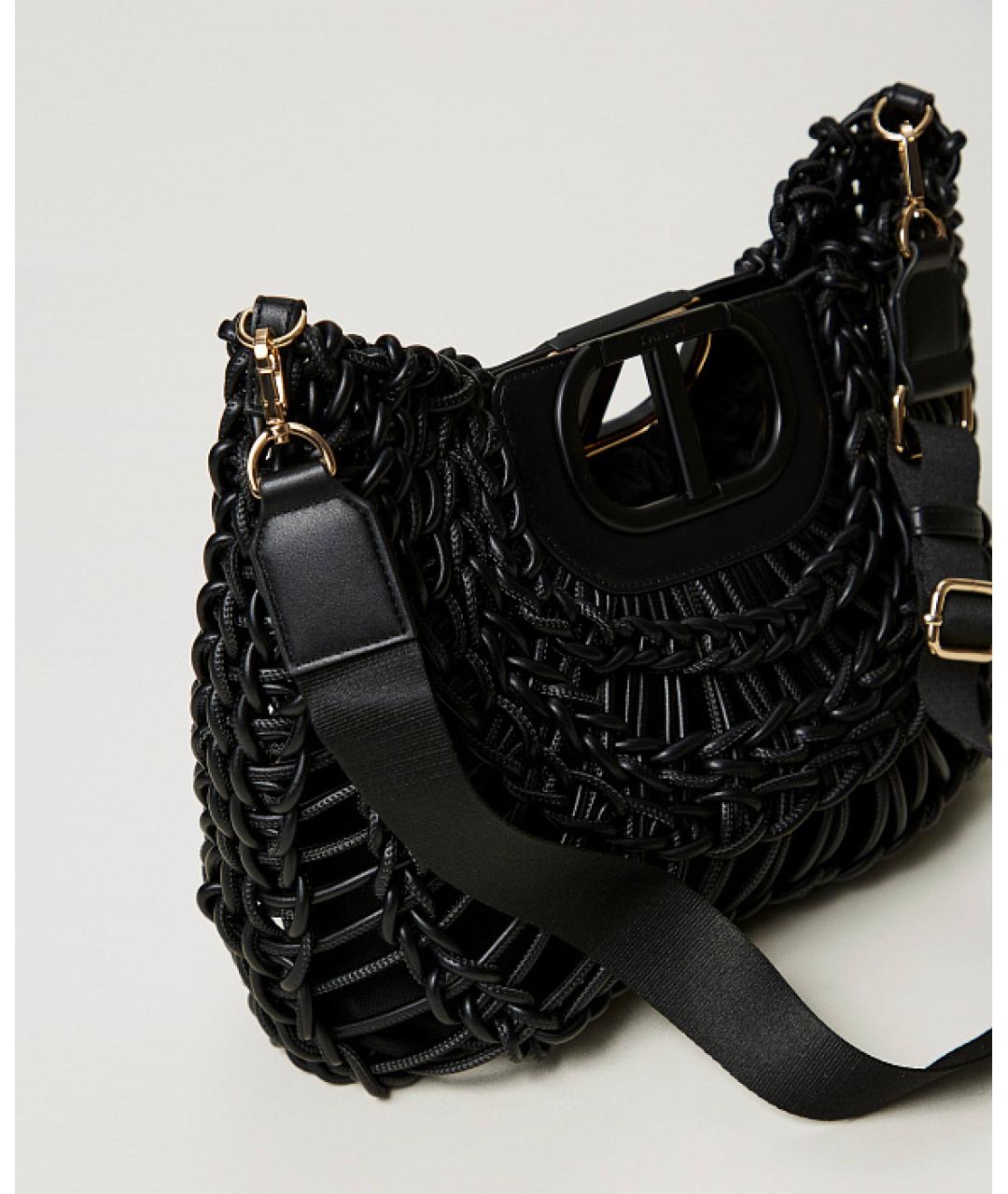 TWIN-SET Черная сумка тоут, фото 2