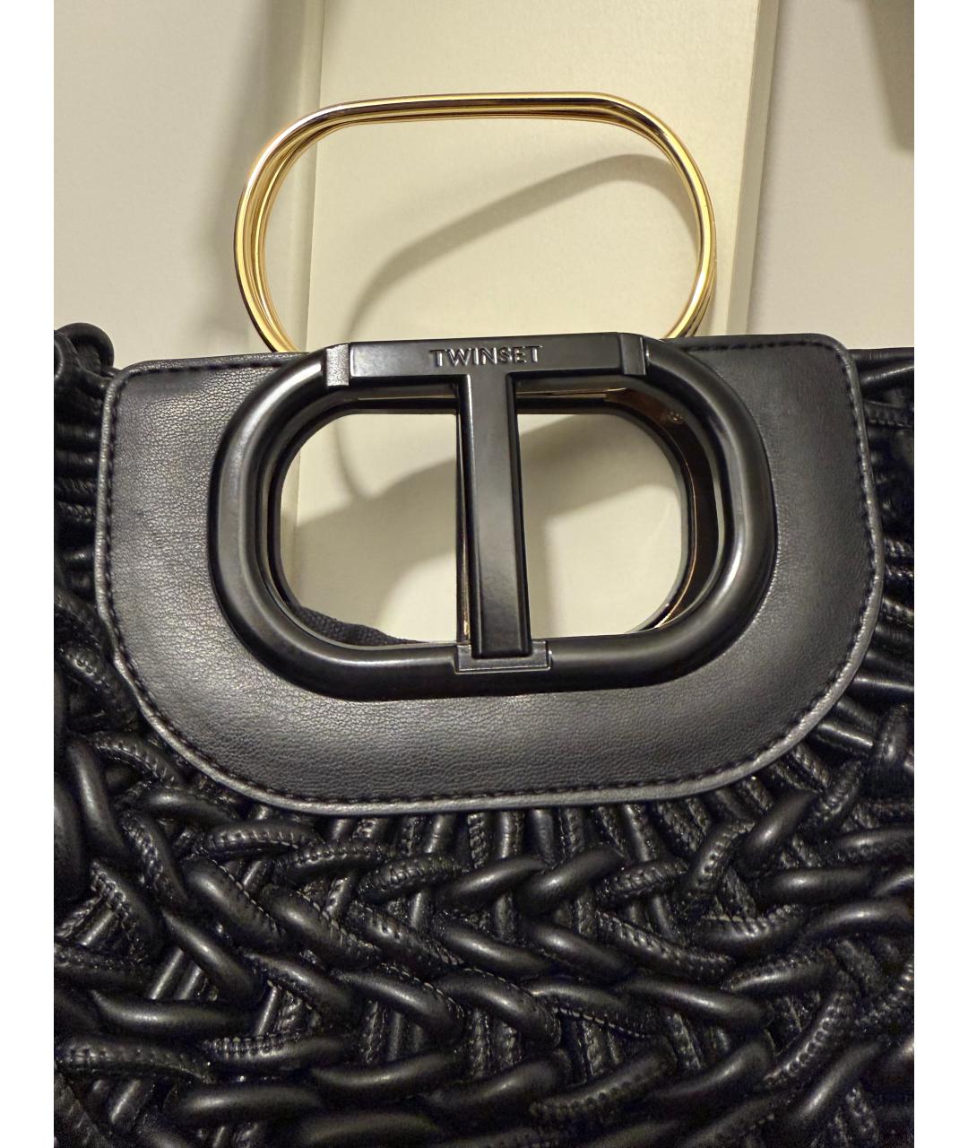 TWIN-SET Черная сумка тоут, фото 7