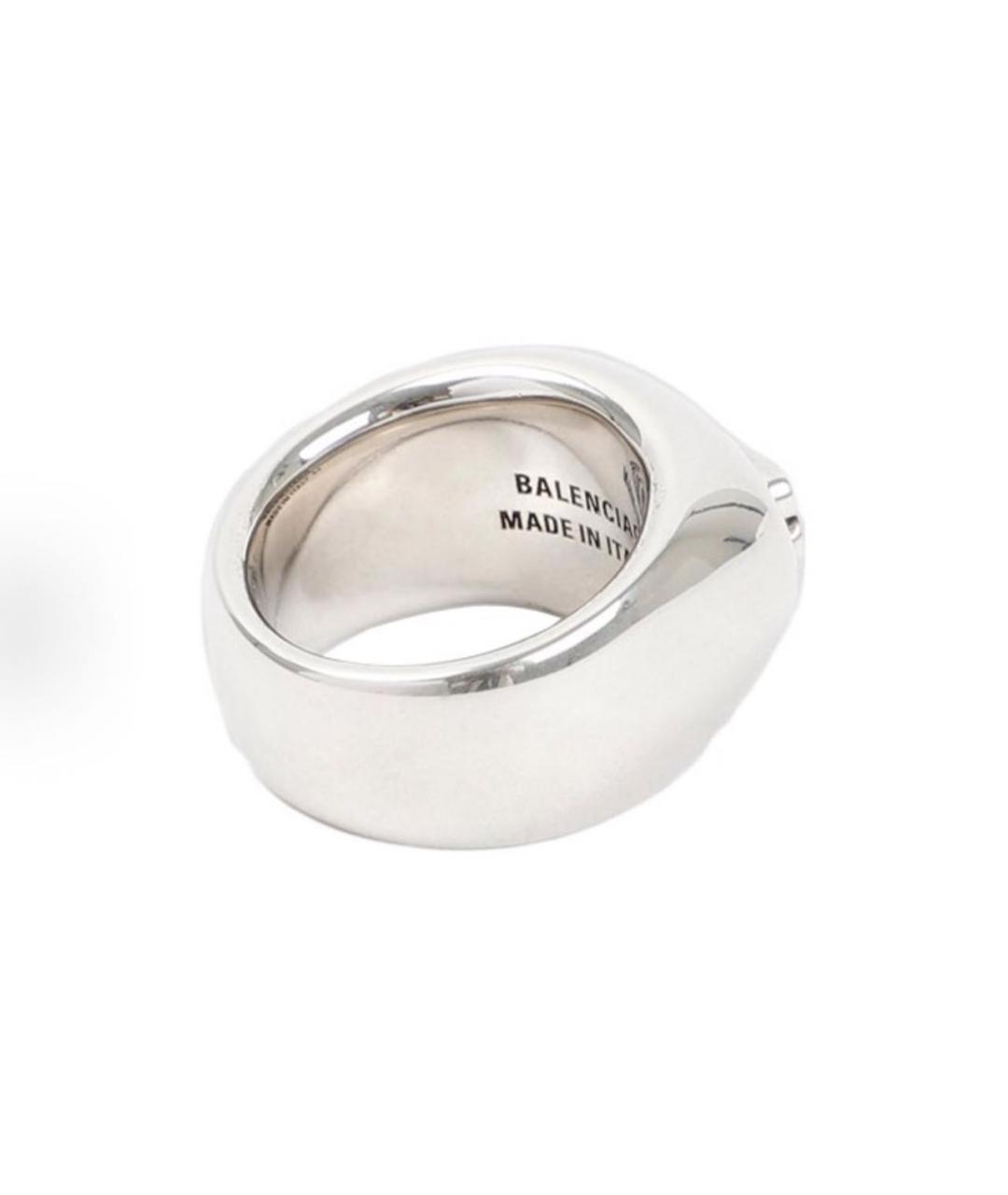 BALENCIAGA Серебряное латунное кольцо, фото 3