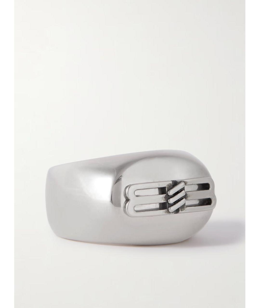 BALENCIAGA Серебряное латунное кольцо, фото 2