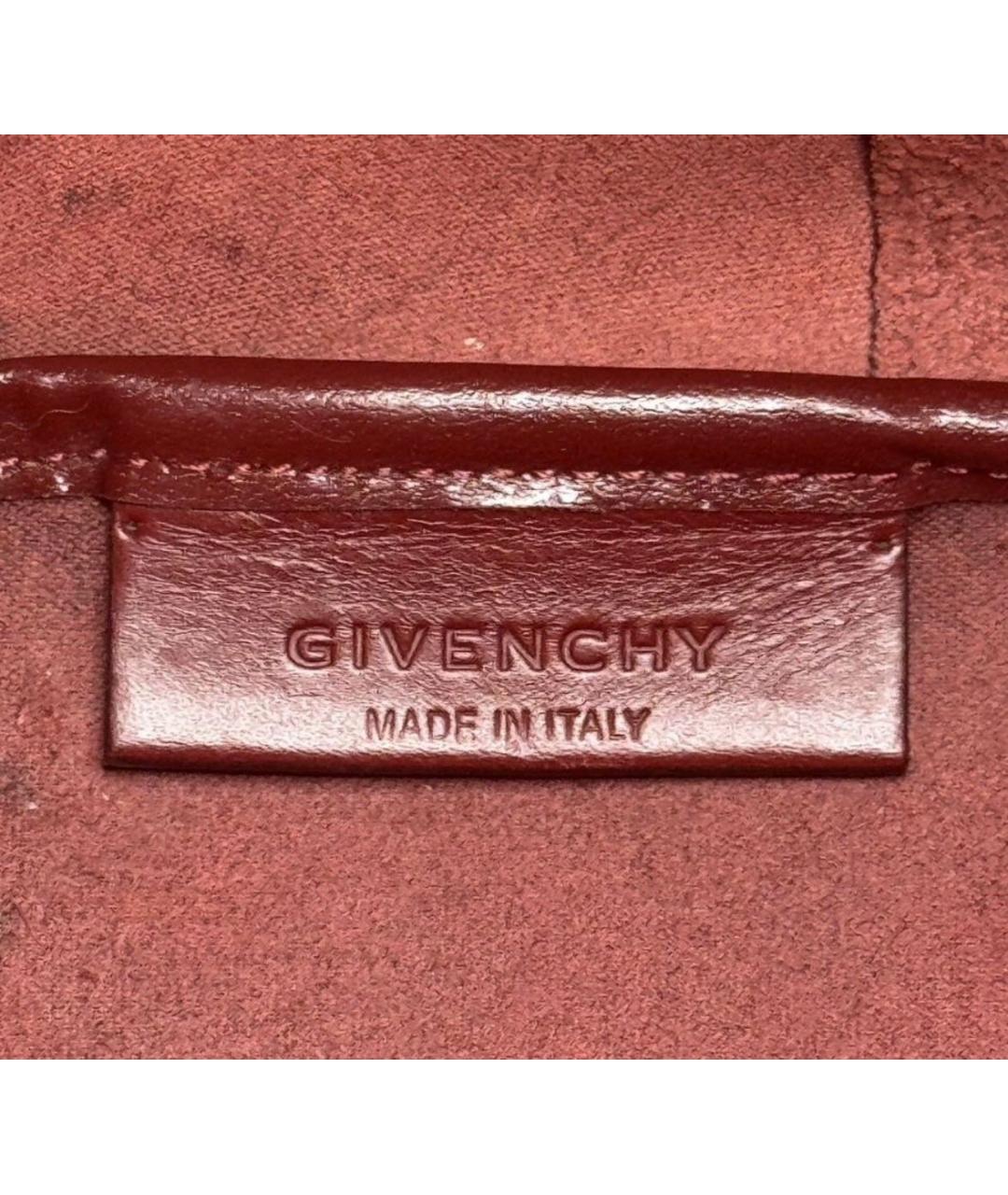 GIVENCHY Бордовая кожаная сумка тоут, фото 3