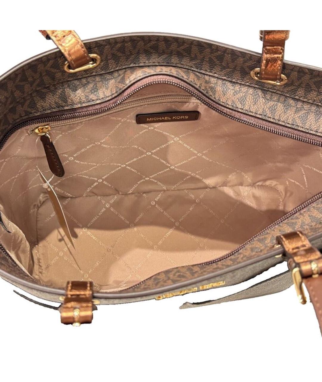 MICHAEL KORS Коричневая сумка тоут, фото 4