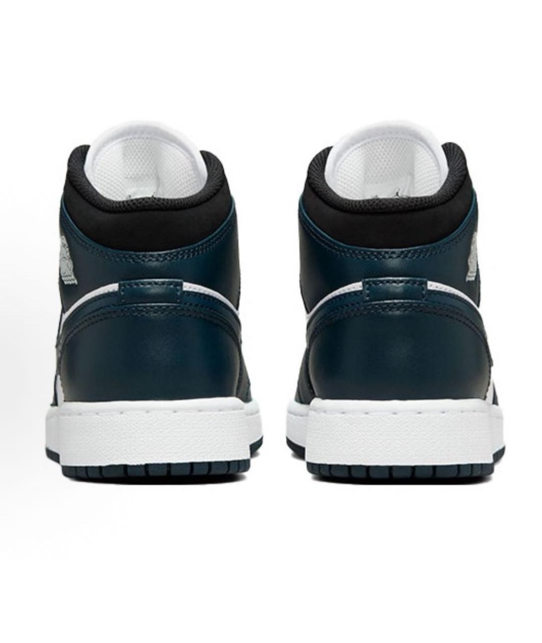 NIKE Хаки кожаные высокие кроссовки / кеды, фото 5