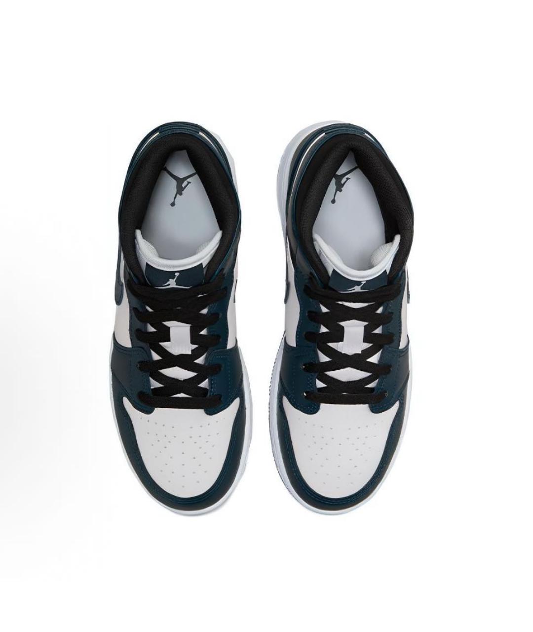 NIKE Хаки кожаные высокие кроссовки / кеды, фото 4