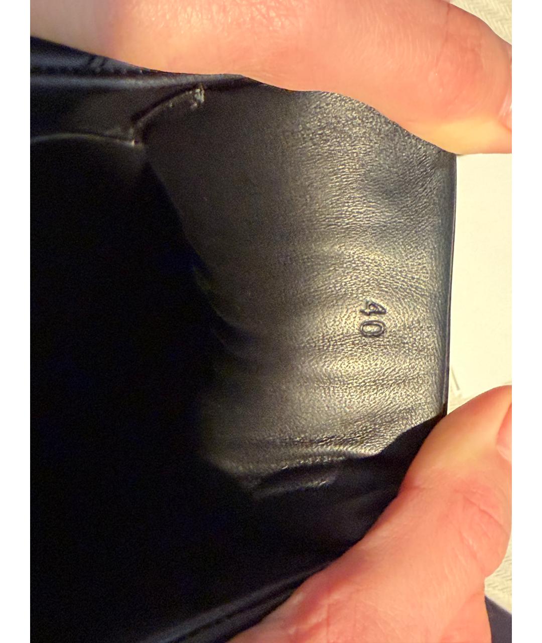 HERMES Черные кожаные кеды, фото 8