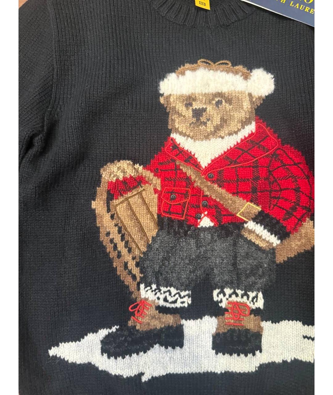 POLO RALPH LAUREN Черный шерстяной джемпер / свитер, фото 3