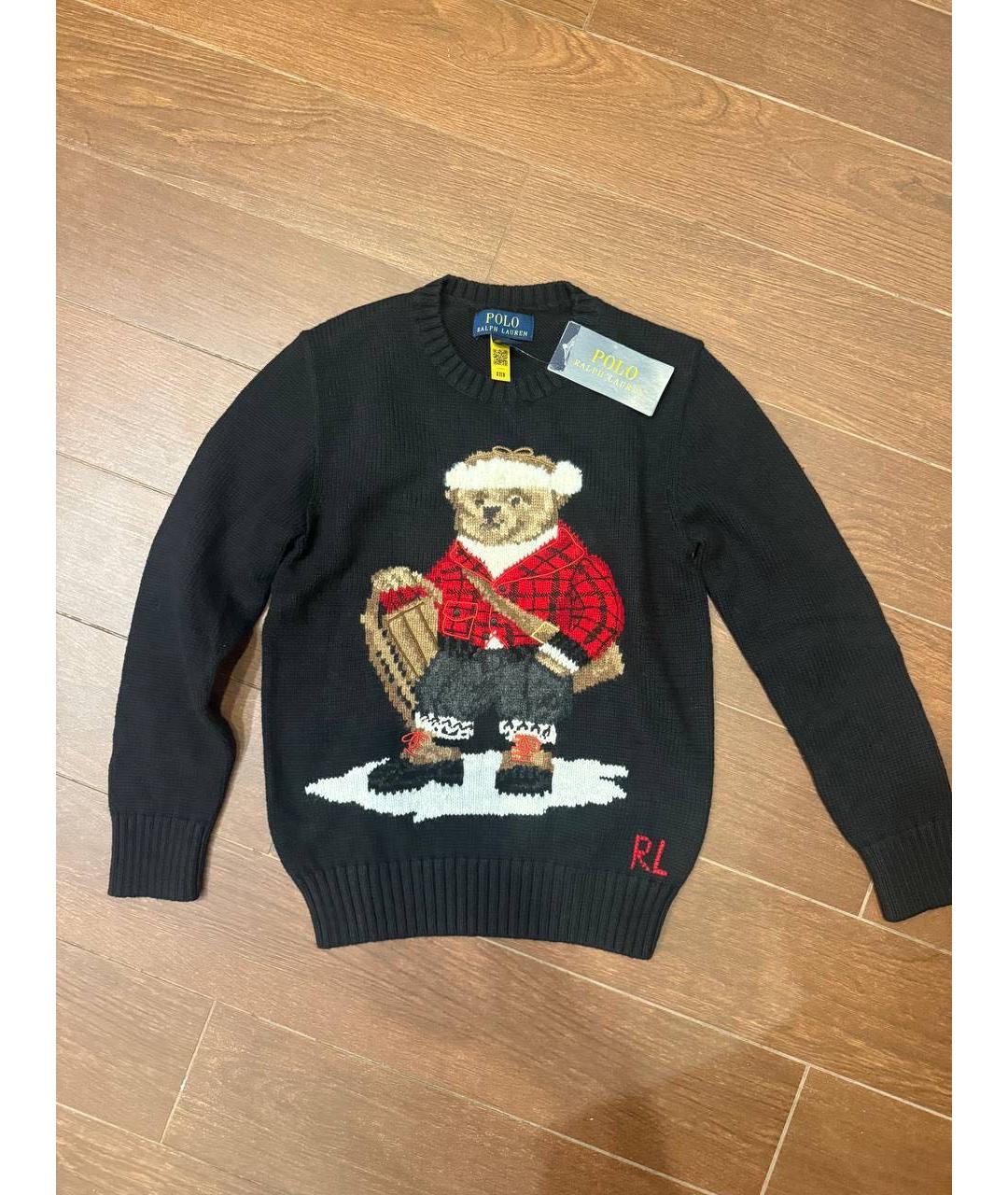 POLO RALPH LAUREN Черный шерстяной джемпер / свитер, фото 2