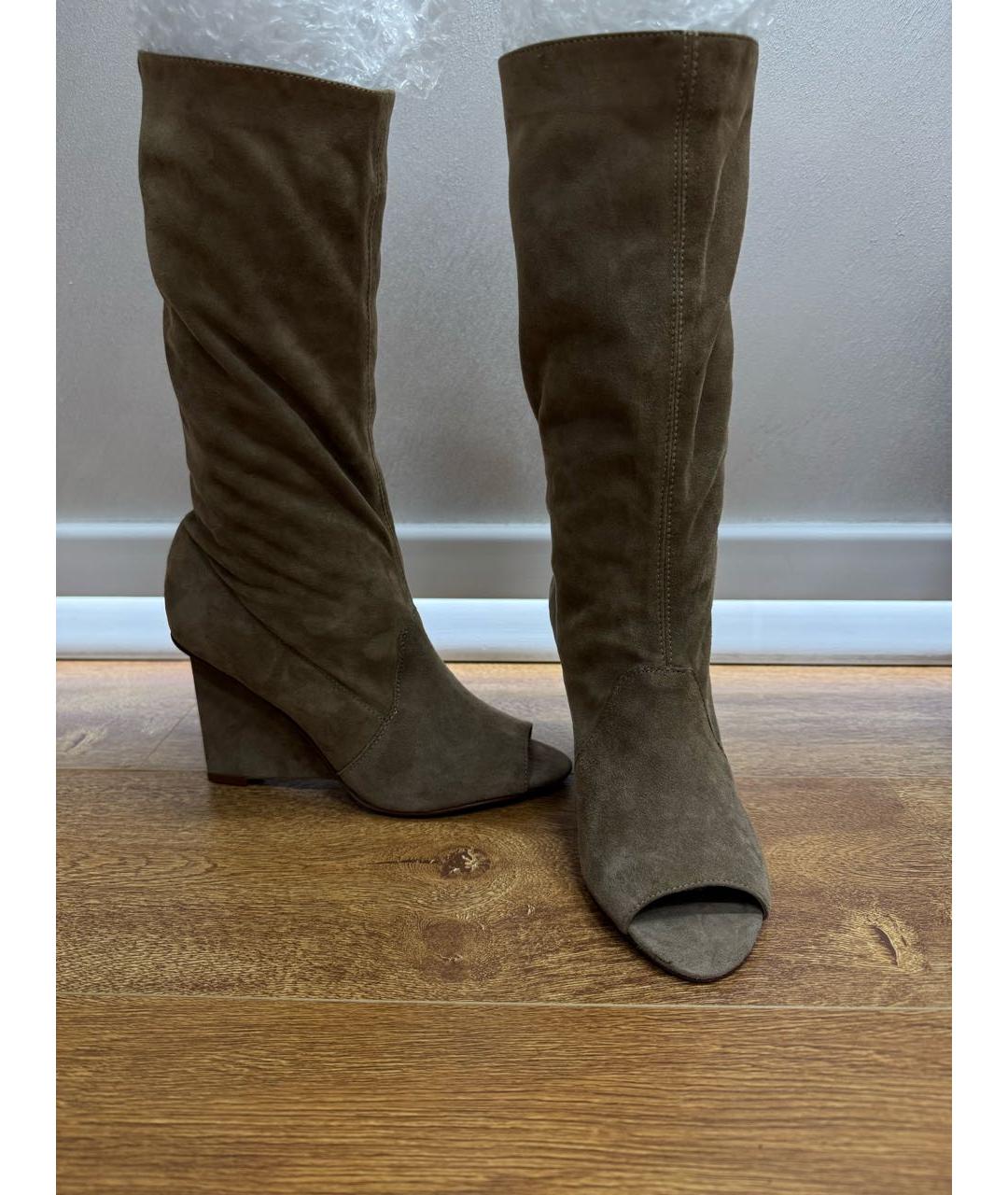 DIANE VON FURSTENBERG Бежевые замшевые полусапоги, фото 3