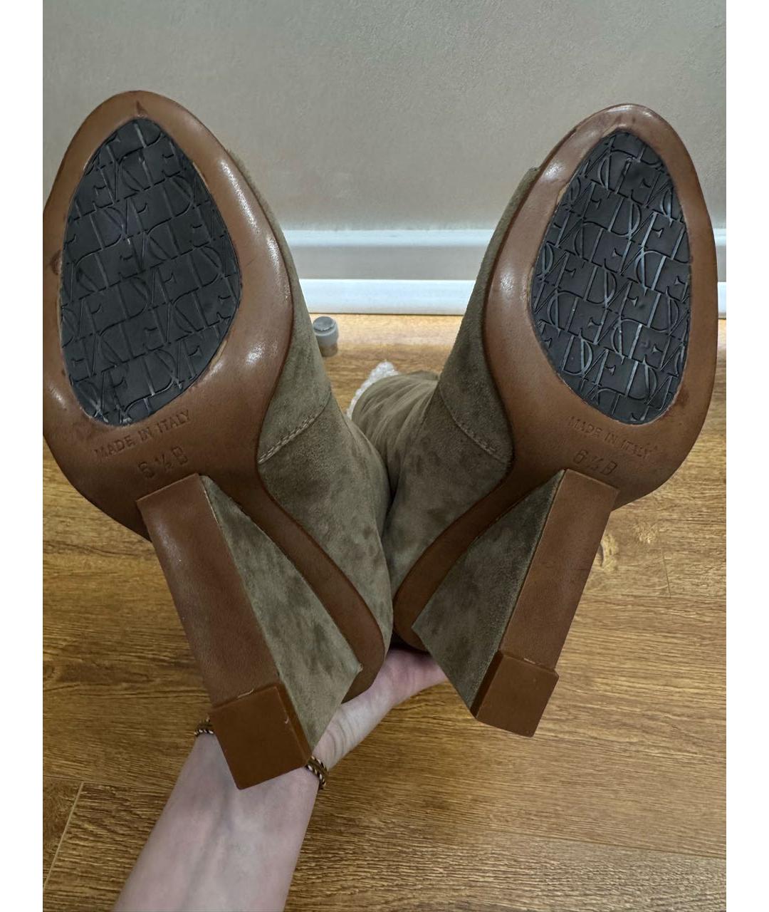 DIANE VON FURSTENBERG Бежевые замшевые полусапоги, фото 2