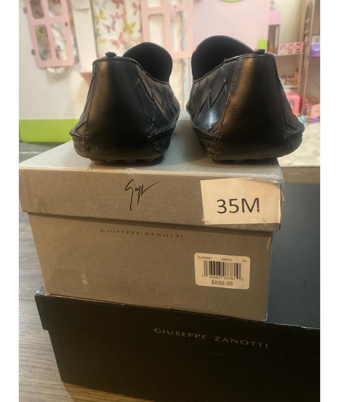 BOTTEGA VENETA Черные кожаные мокасины, фото 4