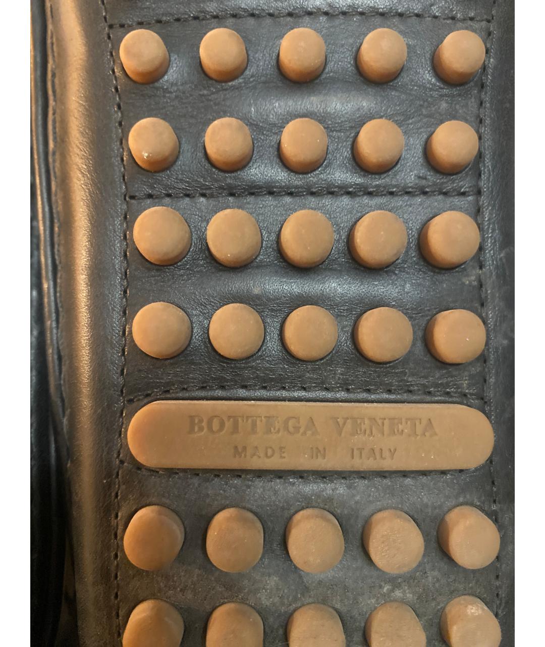 BOTTEGA VENETA Черные кожаные мокасины, фото 6