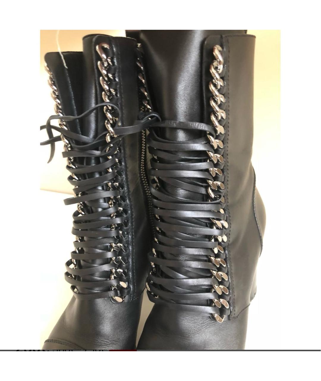 CASADEI Черные кожаные ботильоны, фото 5