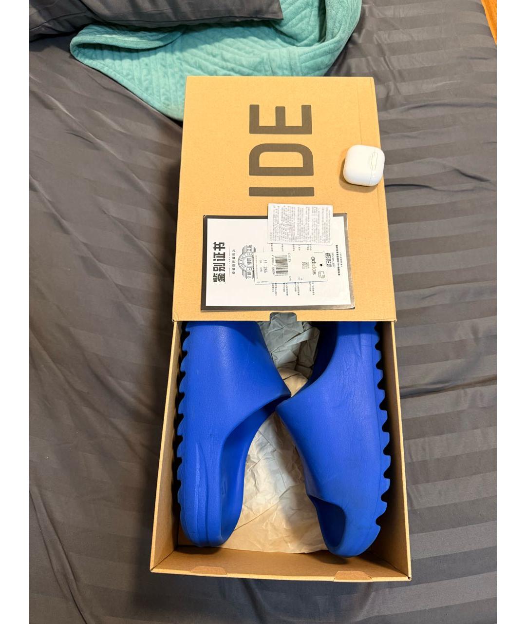 ADIDAS YEEZY Синие резиновые шлепанцы, фото 5