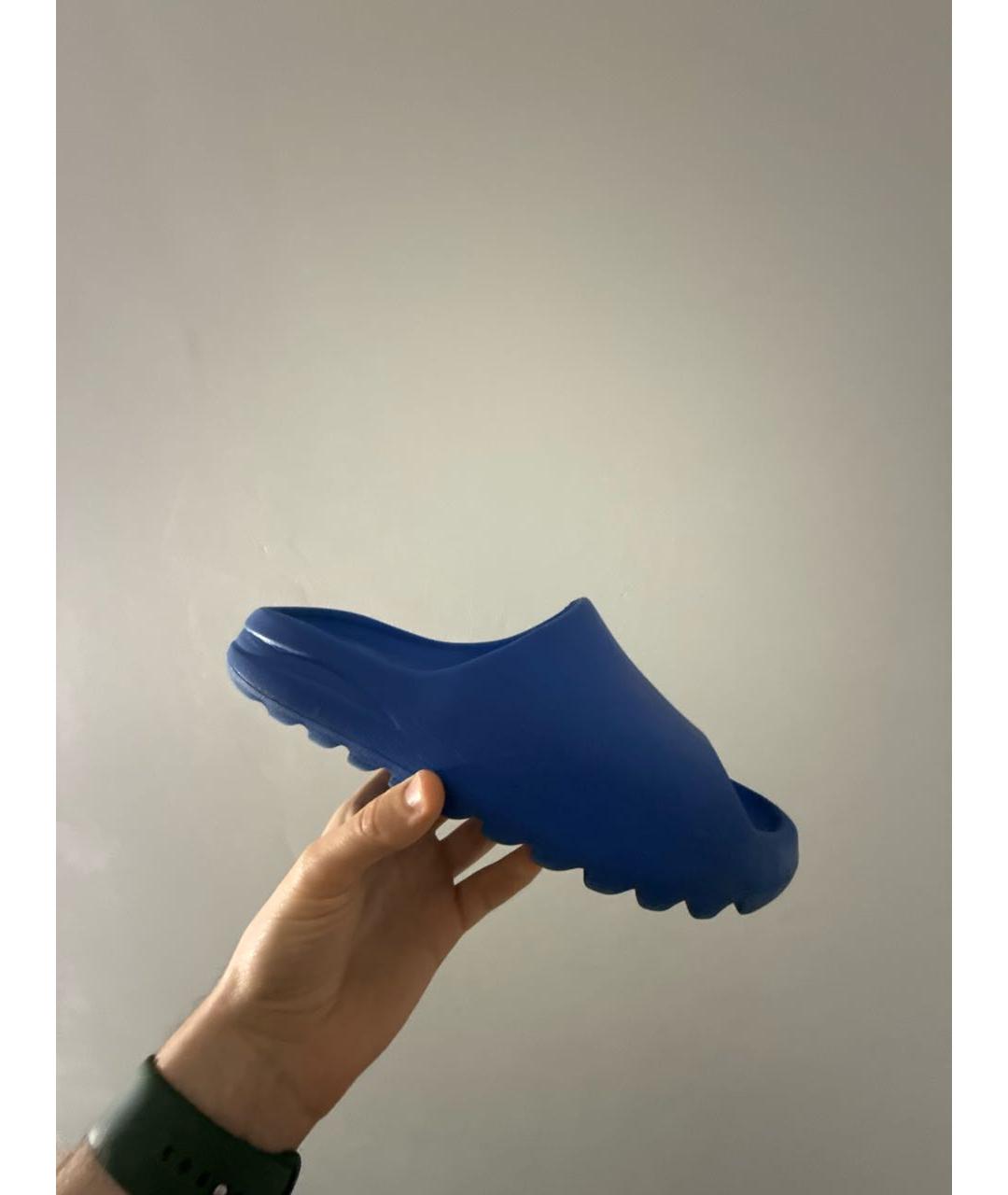 ADIDAS YEEZY Синие резиновые шлепанцы, фото 8
