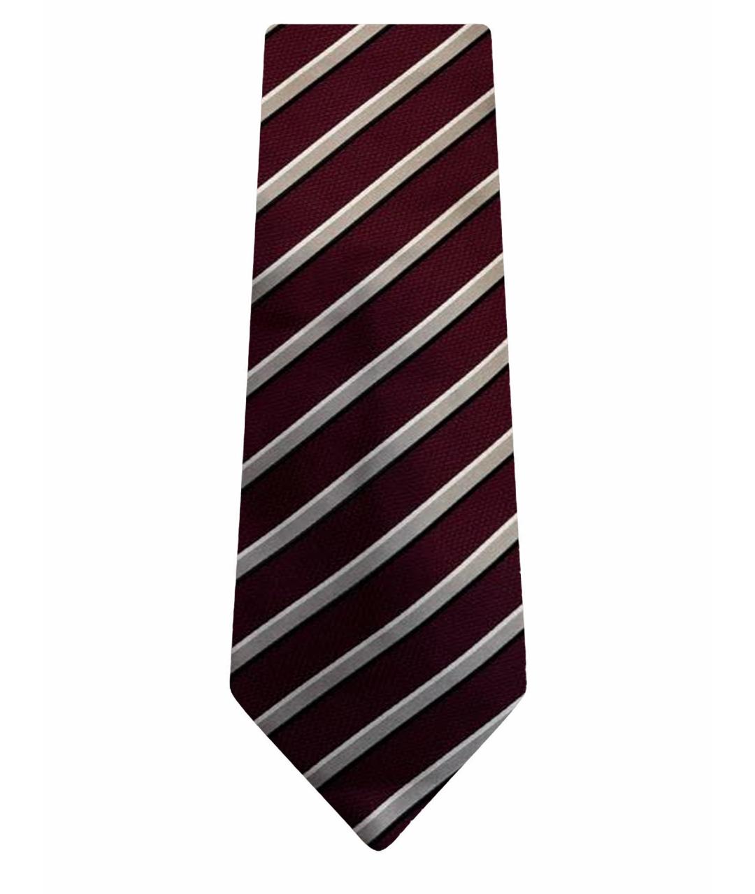 BRIONI Бордовый шелковый галстук, фото 1