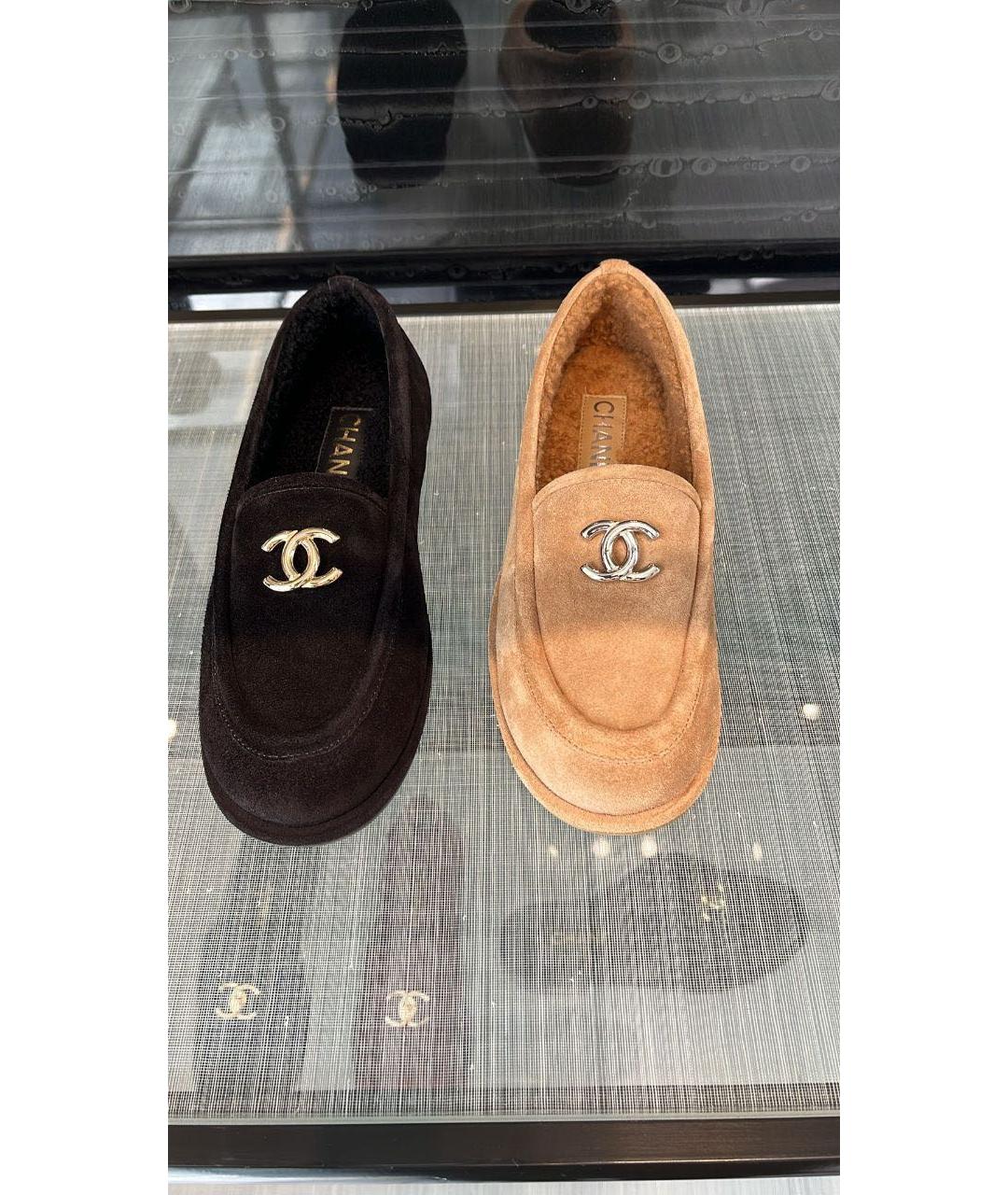 CHANEL Черные замшевые мокасины, фото 3