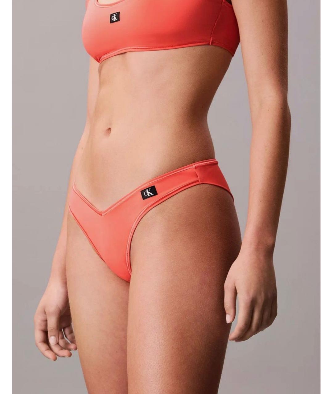 CALVIN KLEIN Коралловый полиамидовый купальник, фото 4