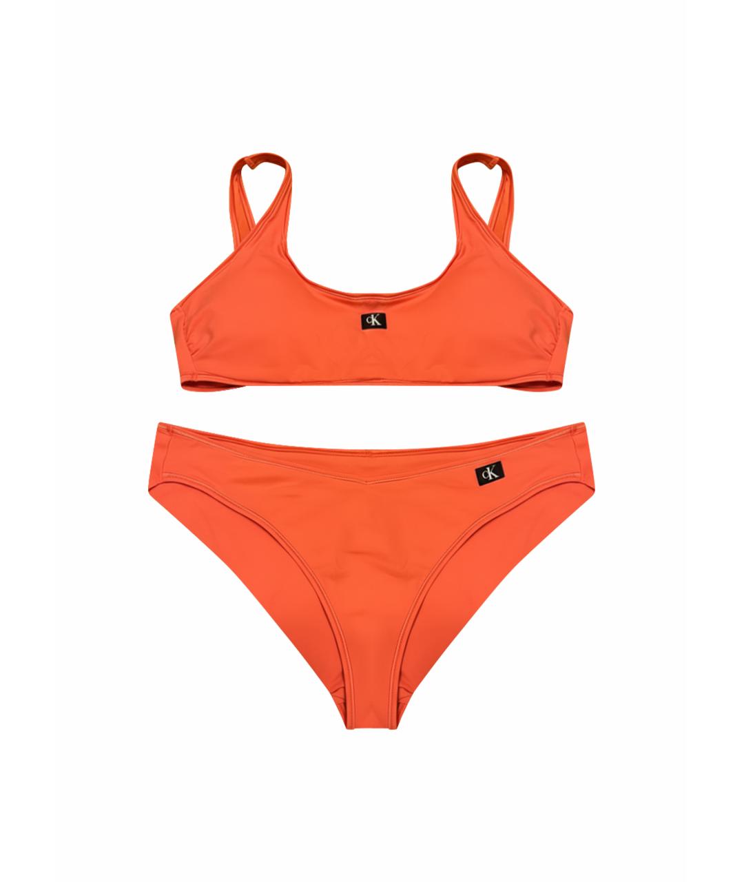 CALVIN KLEIN Коралловый полиамидовый купальник, фото 1