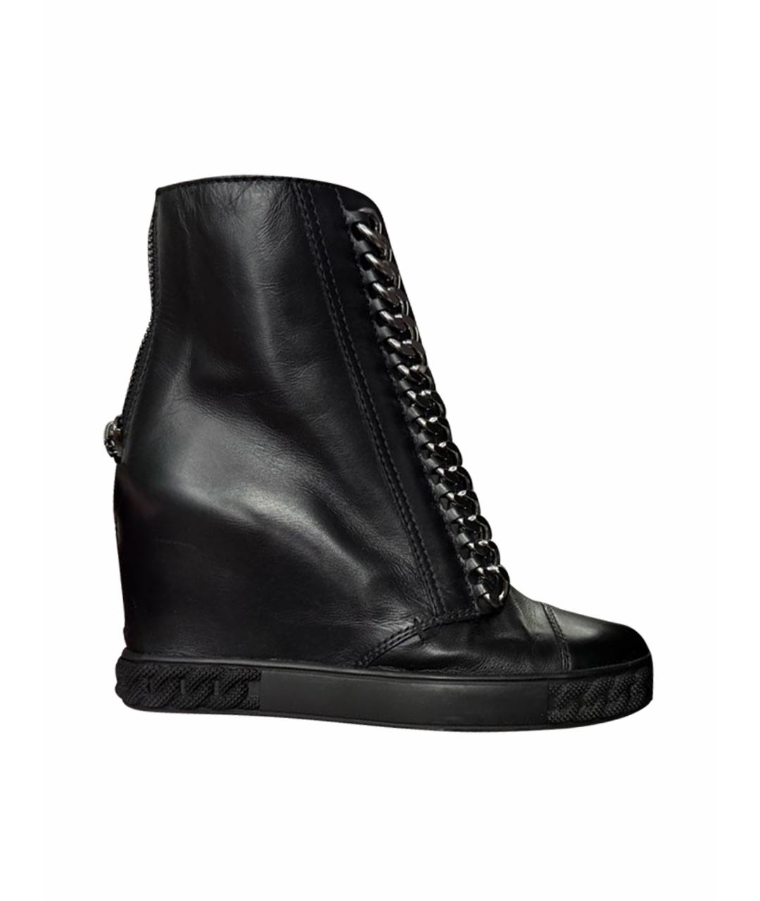 CASADEI Черные кожаные полусапоги, фото 1