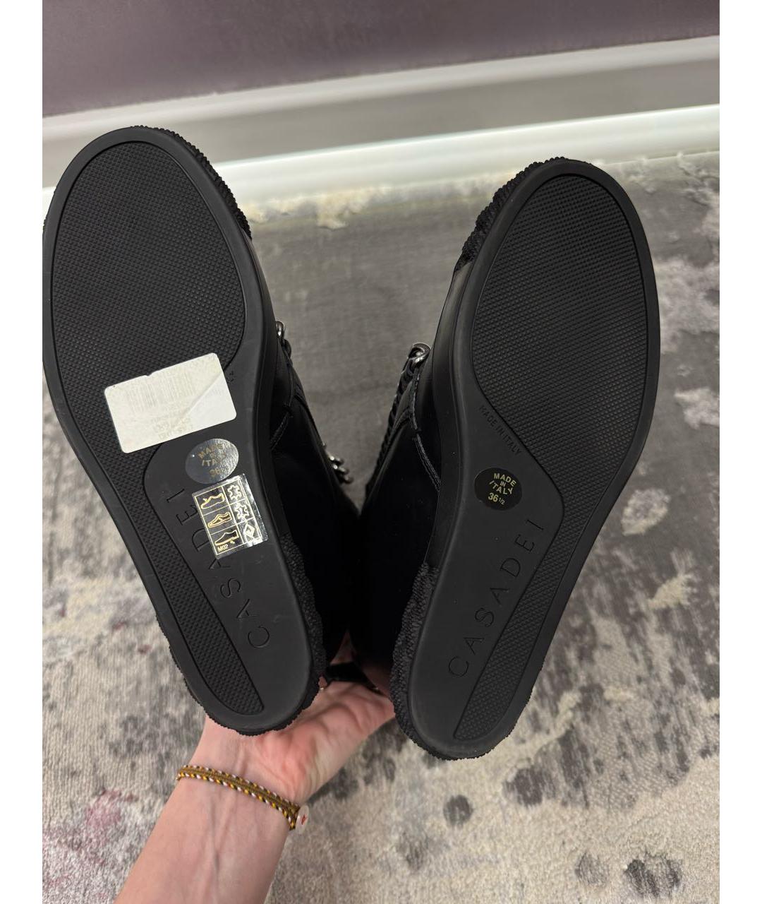 CASADEI Черные кожаные полусапоги, фото 3