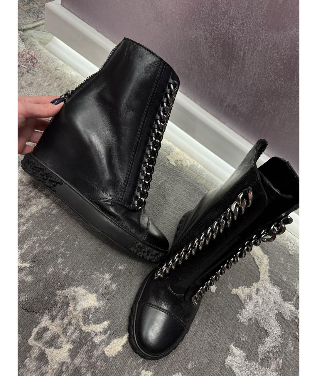 CASADEI Черные кожаные полусапоги, фото 4