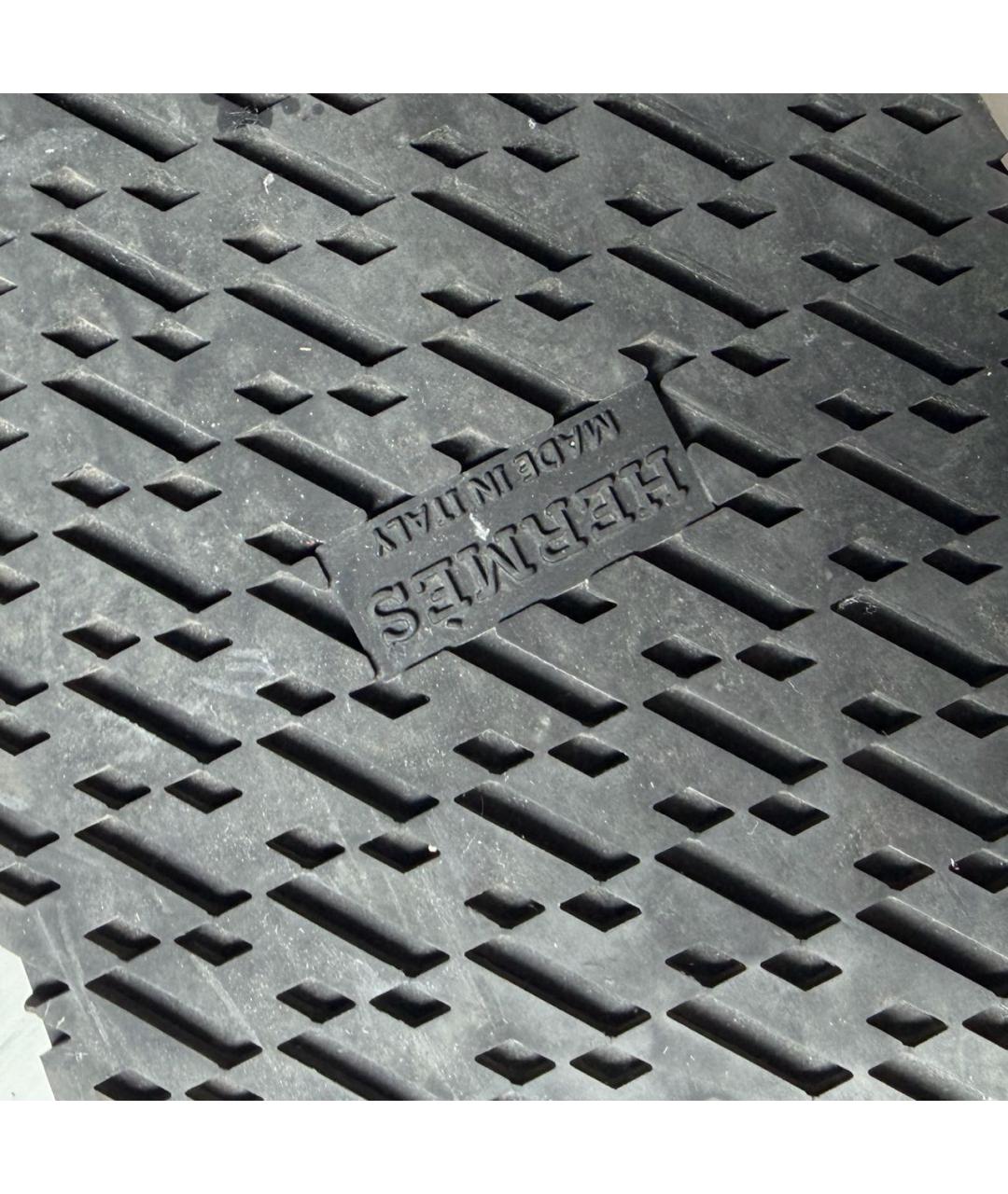 HERMES Белые кожаные шлепанцы, фото 5